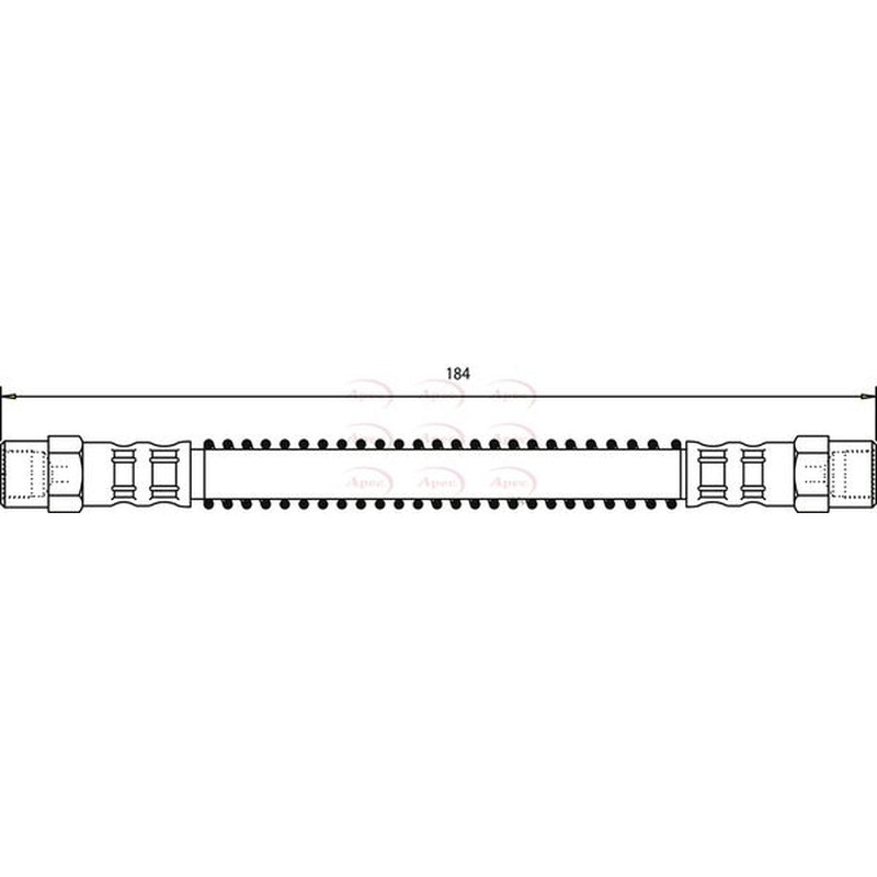 Apec Brake Hydraulic Hose Line Rear fits VW Transporter 1995-2003 2.5 2.8