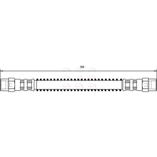Apec Brake Hydraulic Hose Line Rear fits VW Transporter 1995-2003 2.5 2.8