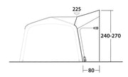 Outwell Tall Connection Jonesville 290/440SA Awning Green Outwell - Dynamic Drive