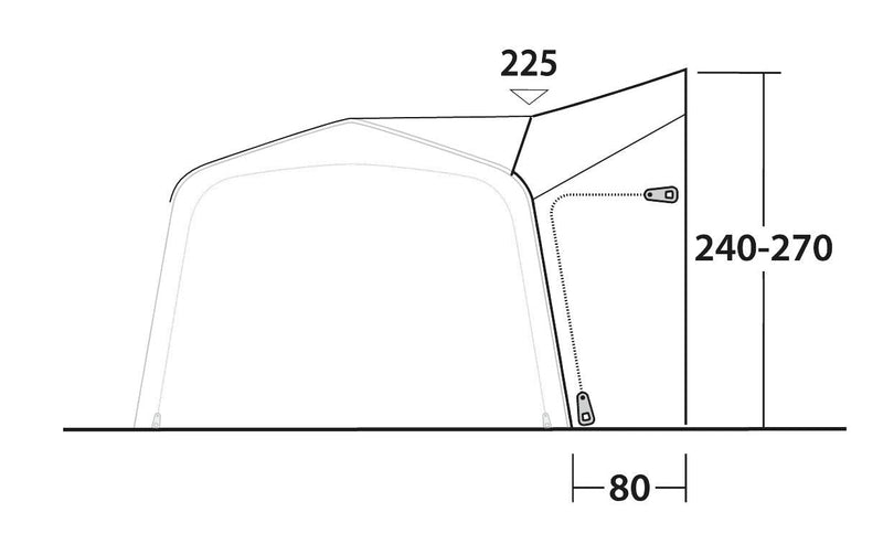 Outwell Tall Connection Jonesville 290/440SA Awning Green Outwell - Dynamic Drive