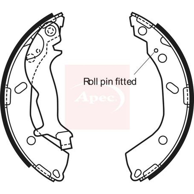 Apec Brake Shoe Set Axle Kit fits Hyundai Getz 2002-2010 1.1 1.3 1.4 1.5 1.6