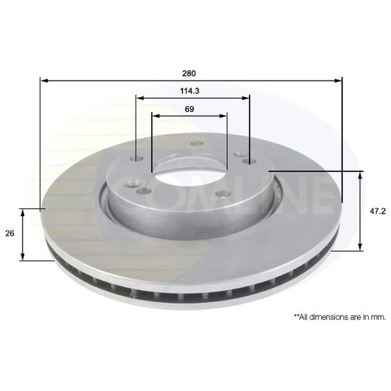 Comline Front & Rear Brake Discs & Pads fits Hyundai Tucson 2004-2012 2.0 2.7