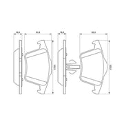 Bosch Front & Rear Pads fits Volvo XC90 I 2002-2014 2.5 3.2