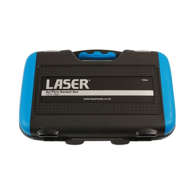 Laser Go Thru Socket Set 1/2"D 28pc 7054 Laser - Dynamic Drive