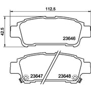Mintex Rear Brake Pad Set fits Toyota Alphard I 2003-2008 2.4 3.0
