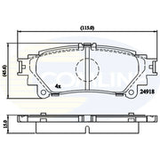 Comline Front & Rear Pads fits Lexus Is III 2013-2020