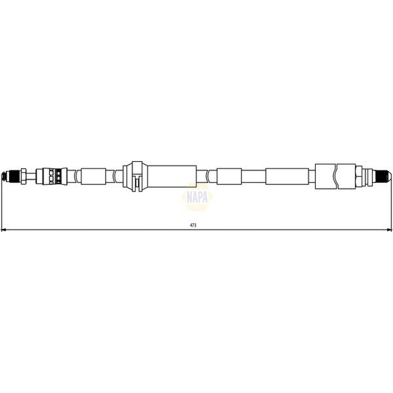 NAPA Brake Hydraulic Hose Line Front Right fits Ford Ka 2002-2008 1.3