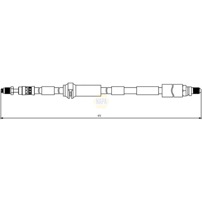 NAPA Brake Hydraulic Hose Line Front Right NBH1124