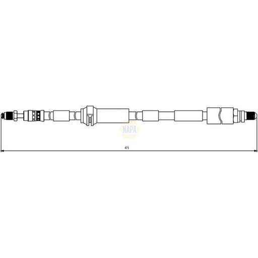 NAPA Brake Hydraulic Hose Line Front Right NBH1124