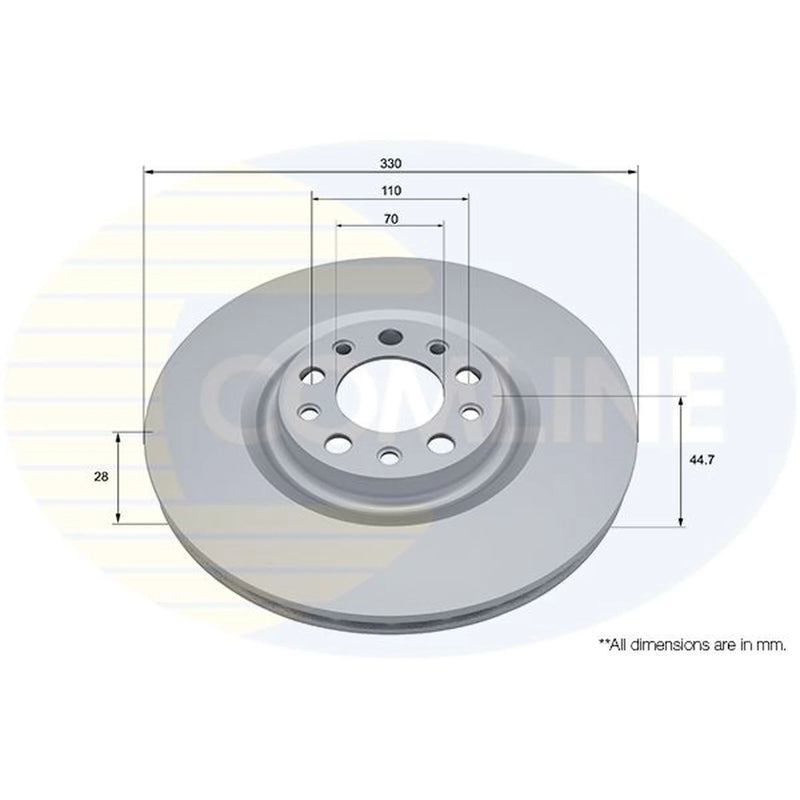 Comline Front Brake Discs & Pads fits Alfa Romeo Giulia 2016 on 2.0