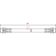 Apec Brake Hydraulic Hose Line Rear fits BMW 1 2004-2013