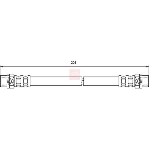 Apec Brake Hydraulic Hose Line Rear fits BMW 1 2004-2013