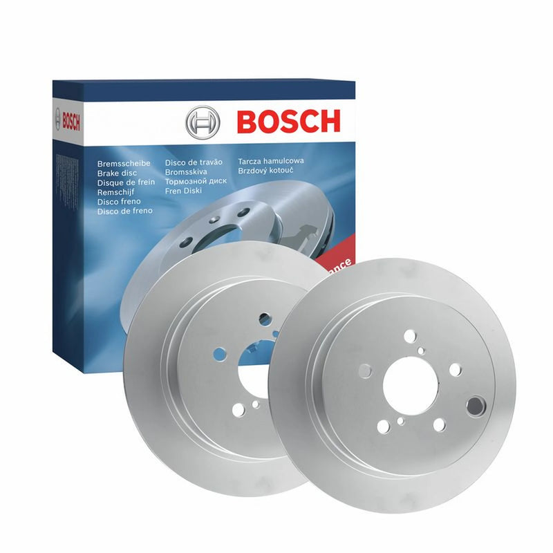 Bosch 2 x Solid Rear Brake Discs 0986479634-x2