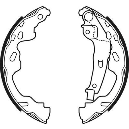 Abtex Brake Shoe Set Axle Kit fits Citroën C1 2005-2014 1.0 1.4