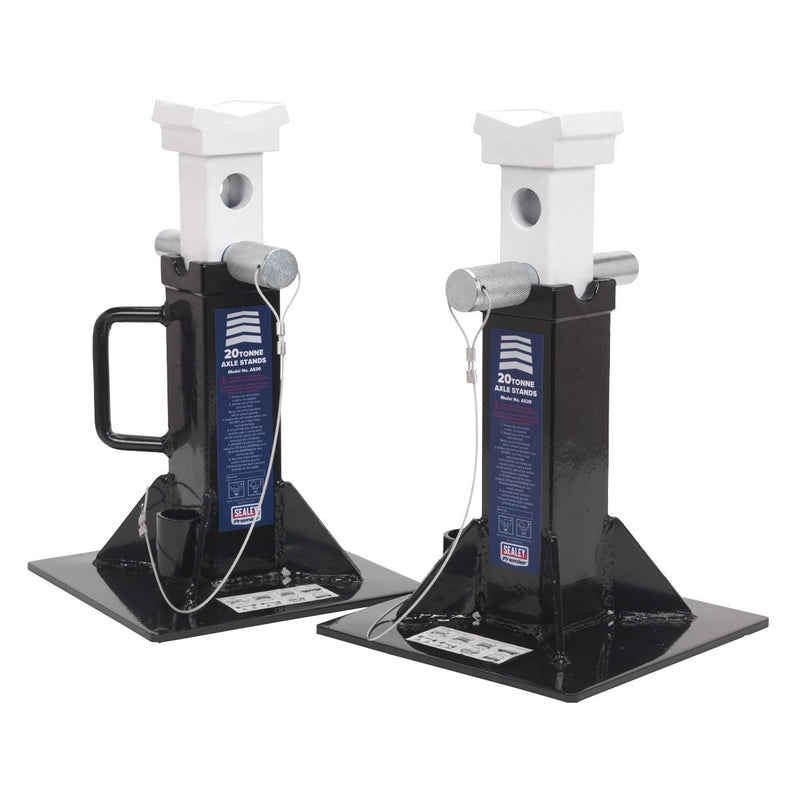 Sealey AXLe Stands (Pair) 20 Tonne Capacity per Stand AS20 Sealey - Dynamic Drive