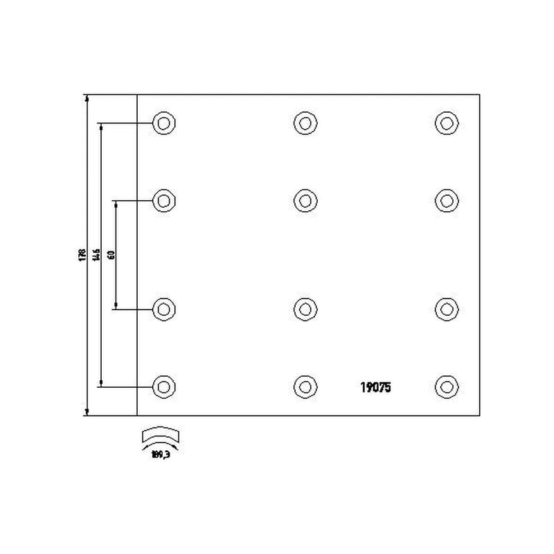 DON Don Cv Brake Lining Set fits Neoplan Cityliner 1973 on