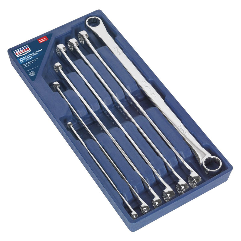 Sealey Double End Ring Spanner Set 7pc Extra-Long Metric AK6311 Sealey - Dynamic Drive