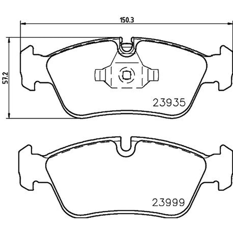 Mintex Front Brake Pad Set fits BMW 1 2004-2011