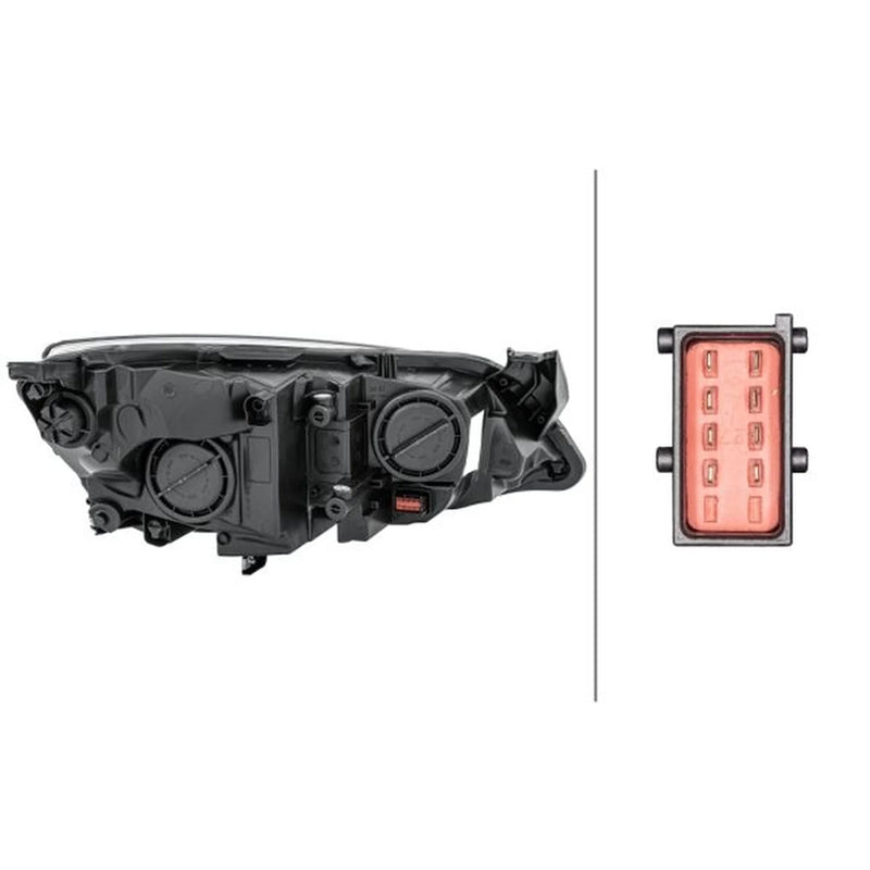 Hella Headlight Headlamp W21/5W Left fits Opel Astra J 2009-2015