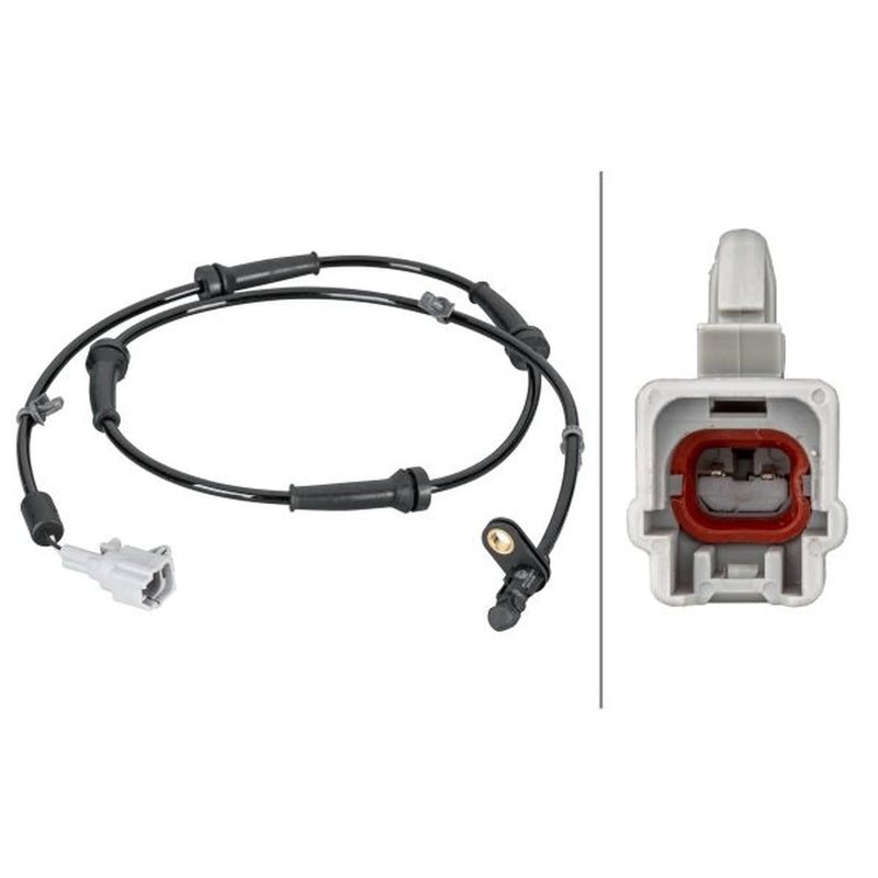 Hella ABS Wheel Speed Sensor Rear fits Nissan Qashqai +2 2008-2014 2.0