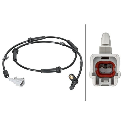 Hella ABS Wheel Speed Sensor Rear fits Nissan Qashqai +2 2008-2014 2.0