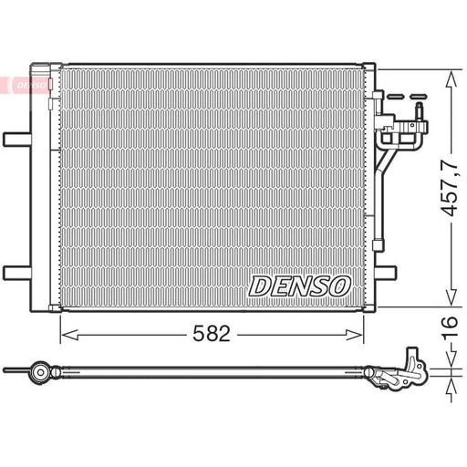 Denso Air Conditioning Condenser fits Ford Focus III 2012-2015 1.6
