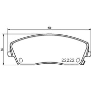 Mintex Front Brake Pad Set fits Chrysler 300C 2011-2023 3.6 6.4