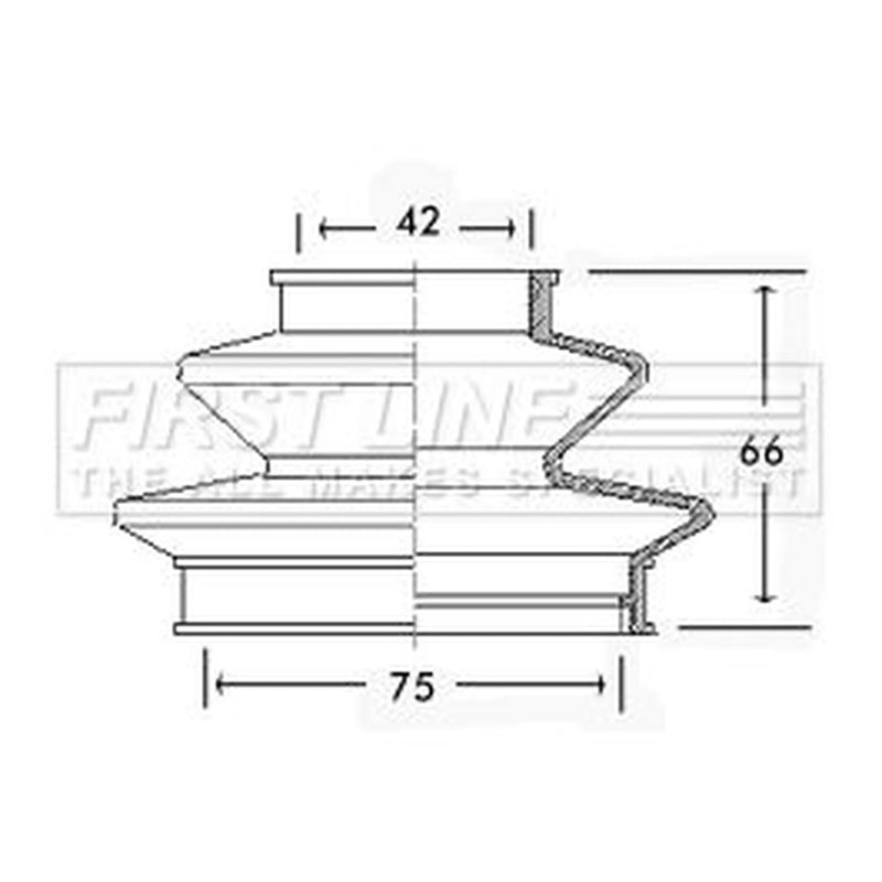 First Line Drive Shaft Bellow Kit Front Left fits Citroën 2 Cv 1970-1990