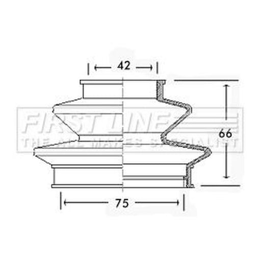 First Line Drive Shaft Bellow Kit Front Left fits Citroën 2 Cv 1970-1990