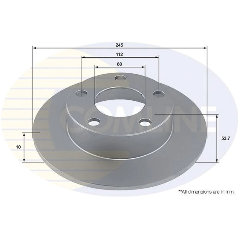 Comline Front & Rear Brake Discs & Pads fits Audi A6 C5 1997-2005