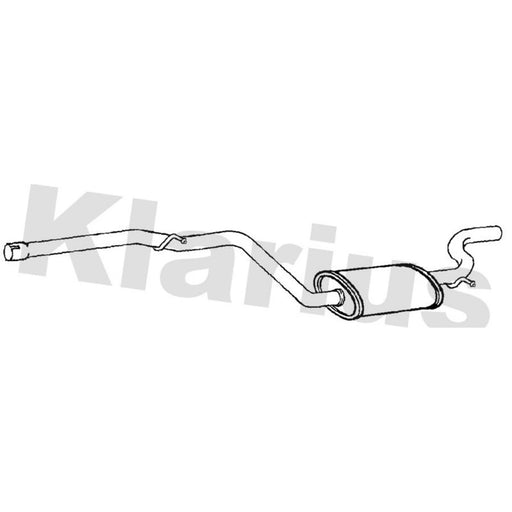 Klarius Box With Centre Pipe Centre fits VW Cc B7 2011-2016 2.0
