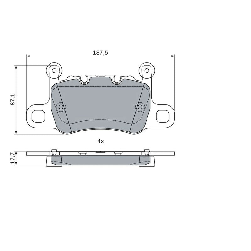 Bosch Front & Rear Pads fits Porsche 911 2013-2020 3.8