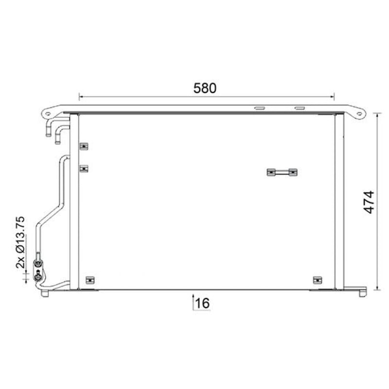 Mahle Air Conditioning Condenser fits Mercedes-Benz Sl 2008-2012 230.479