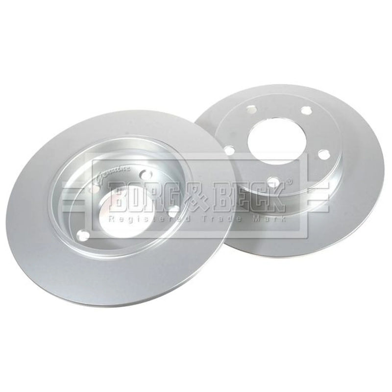 Borg & Beck 2 x Solid Rear Brake Discs BBD6342