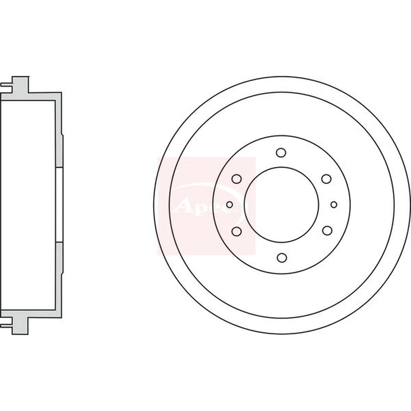 Apec Brake Drum Assembly Rear DRM9950