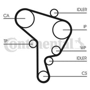 Continental CTAM Timing Belt Kit with Rollers fits Audi A3 1996-2001 1.9
