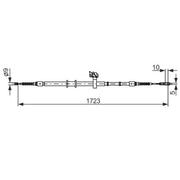 Bosch Handbrake Cable Right Rear fits Audi 80 B4 1991-1996