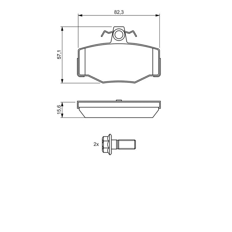 Bosch Front & Rear Pads fits Nissan Almera 2000-2002 1.8