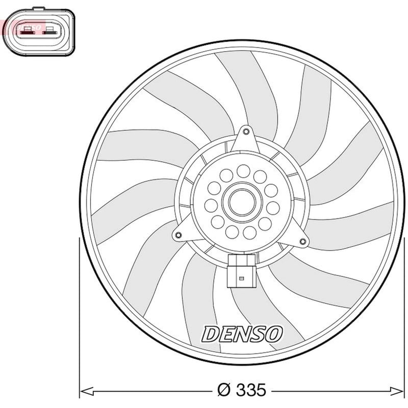 Denso Engine Cooling Fan fits Audi A4 Allroad B8 2009-2016 2.0 3.0