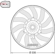 Denso Engine Cooling Fan DER02008