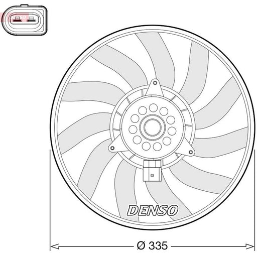 Denso Engine Cooling Fan fits Audi A4 Allroad B8 2009-2016 2.0 3.0