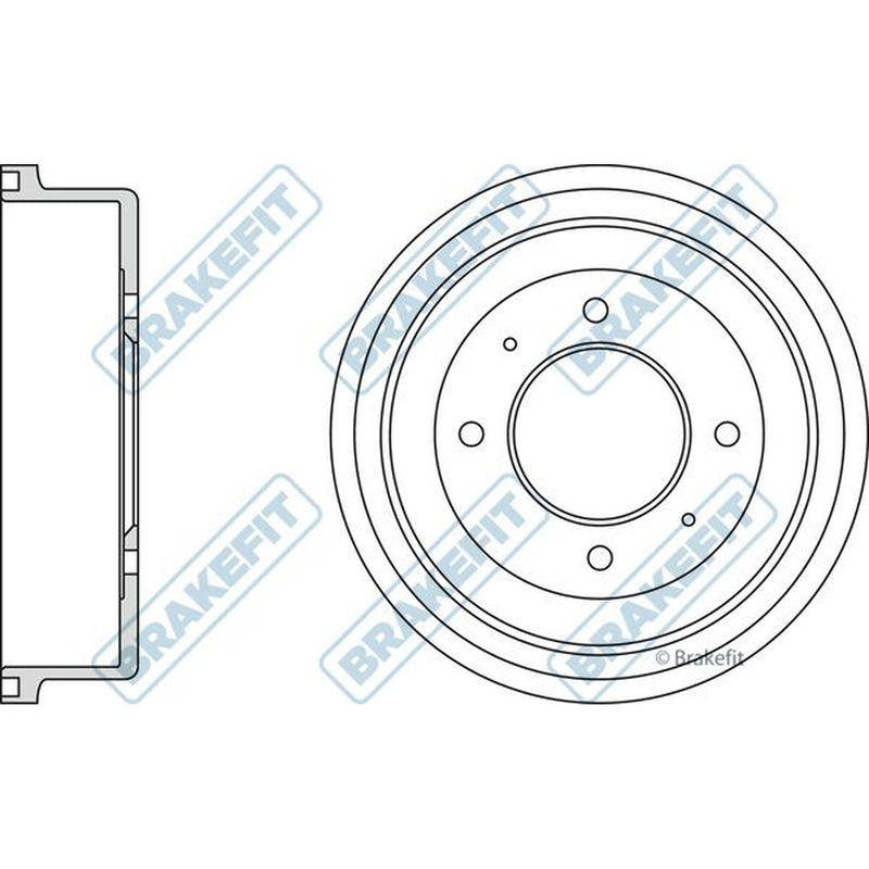 Apec Brake Drum Assembly Rear fits Mitsubishi Colt VI 2004-2012 1.1 1.3 1.5