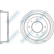 Apec Brake Drum Assembly Rear BDR9030