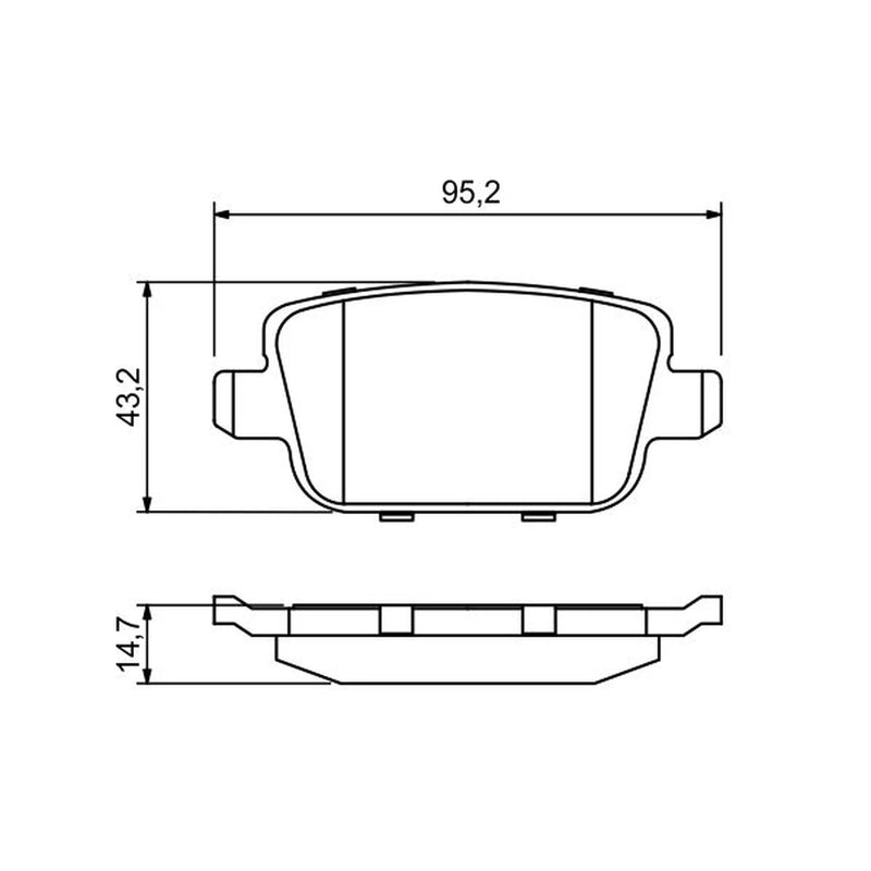 Bosch Front & Rear Pads fits Ford Focus II 2009-2011 2.5