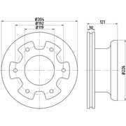 Textar 2 x Internally Vented Brake Discs 93191400