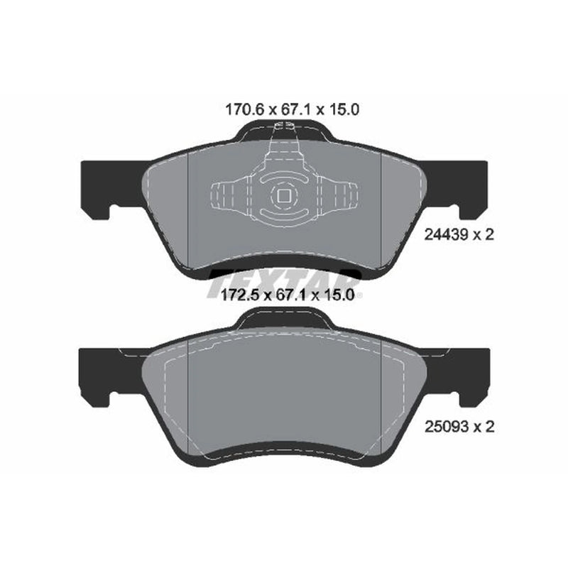 Textar Front Brake Pad Set 2443901