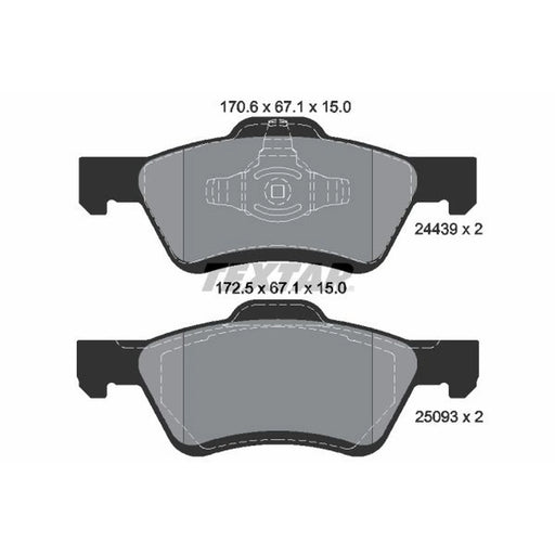 Textar Front Brake Pad Set 2443901