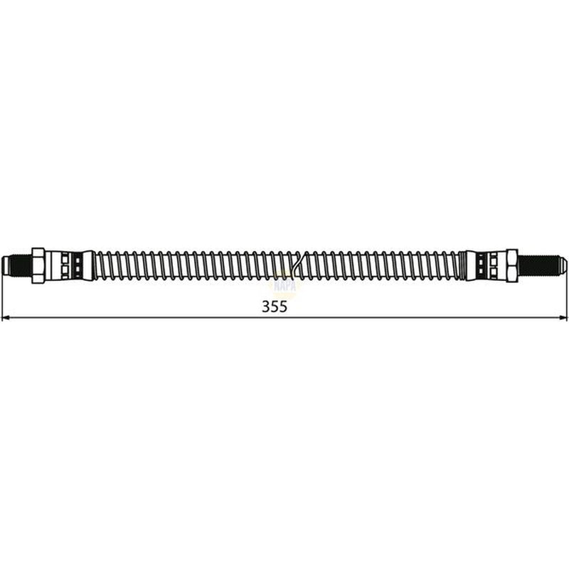 NAPA Brake Hydraulic Hose Line Rear fits Land Rover 110/127 1985-1990 2.5