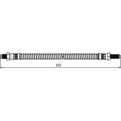 NAPA Brake Hydraulic Hose Line Rear fits Land Rover 110/127 1985-1990 2.5