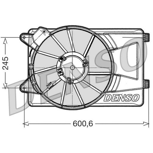 Denso Engine Cooling Fan fits Alfa Romeo Mito 2008-2013 1.4